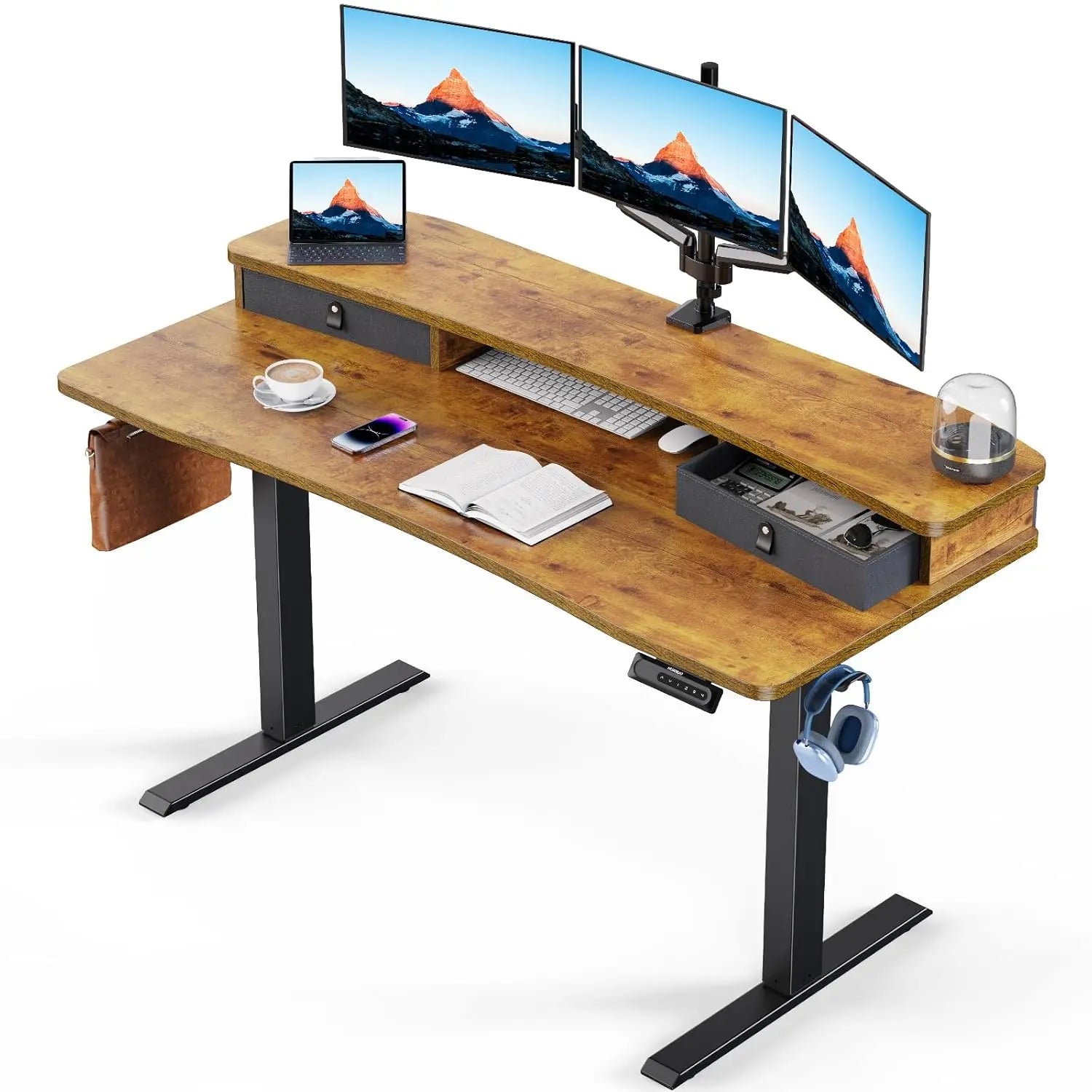 55″ x 26″ Electric Standing Desk with 2 Drawers
