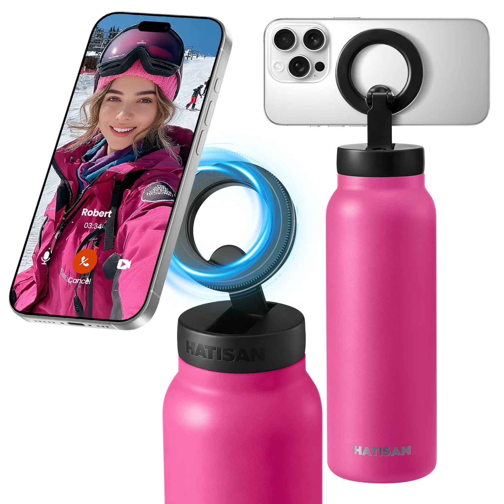 24oz Insulated Stainless Steel Water Bottle Outdoor Sports Mug Magnetic