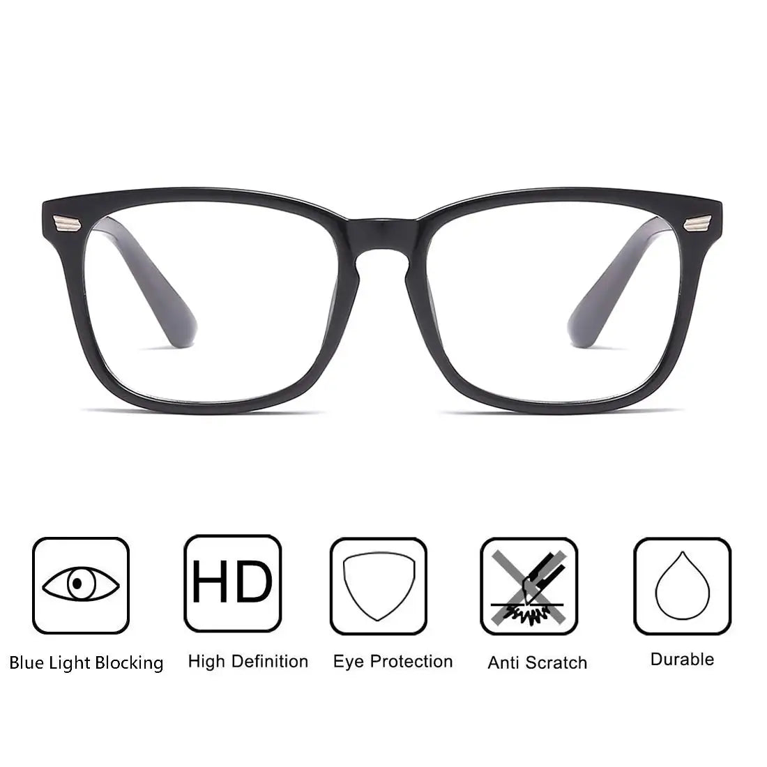 Blue Light Blocking Glasses Square Eyeglasses
