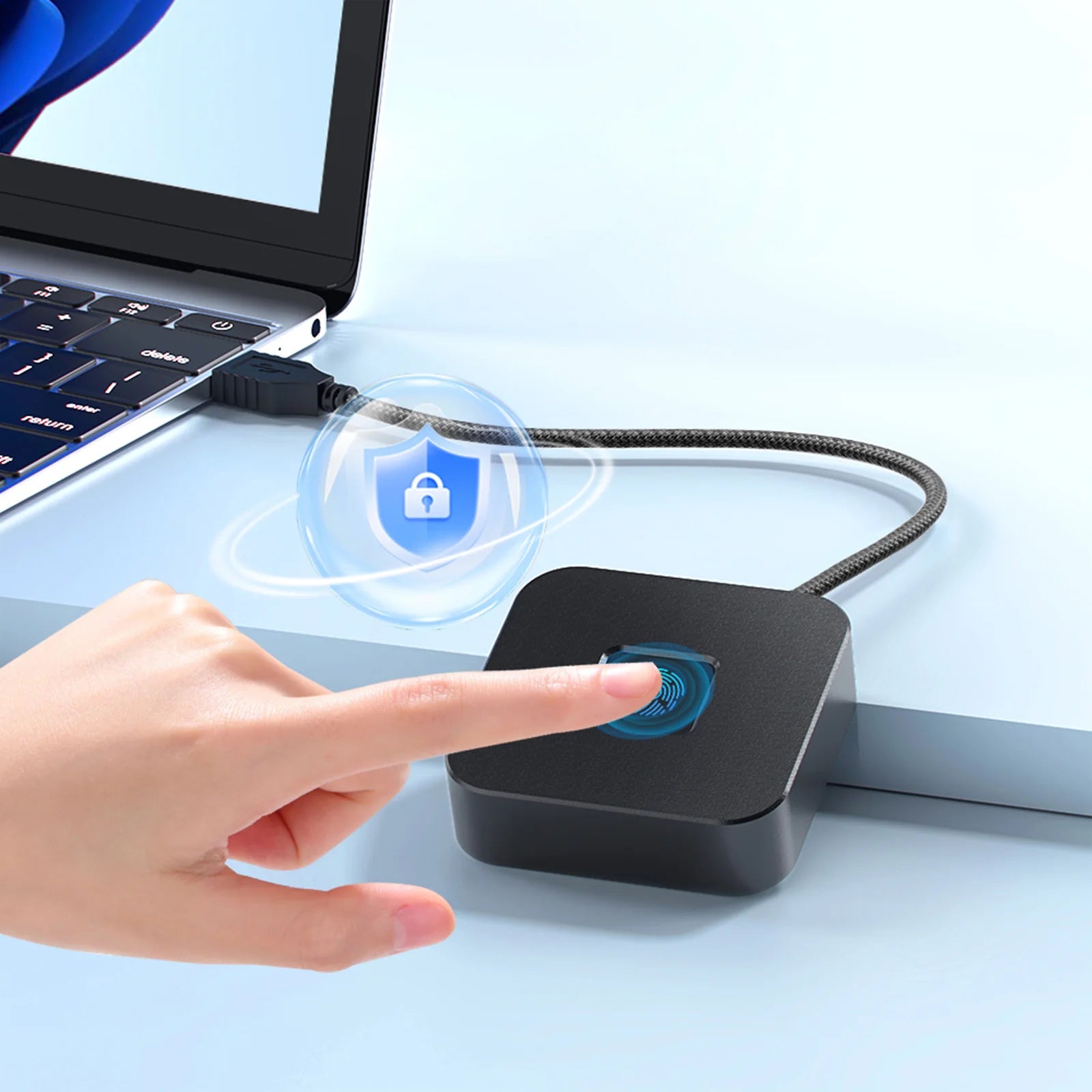 Fingerprint Scanner with 5ft Cable Portable USB