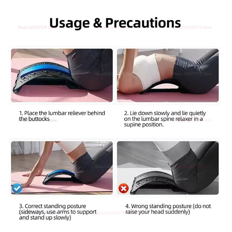 Lumbar Back Massage Muscle Relax Stretcher Posture