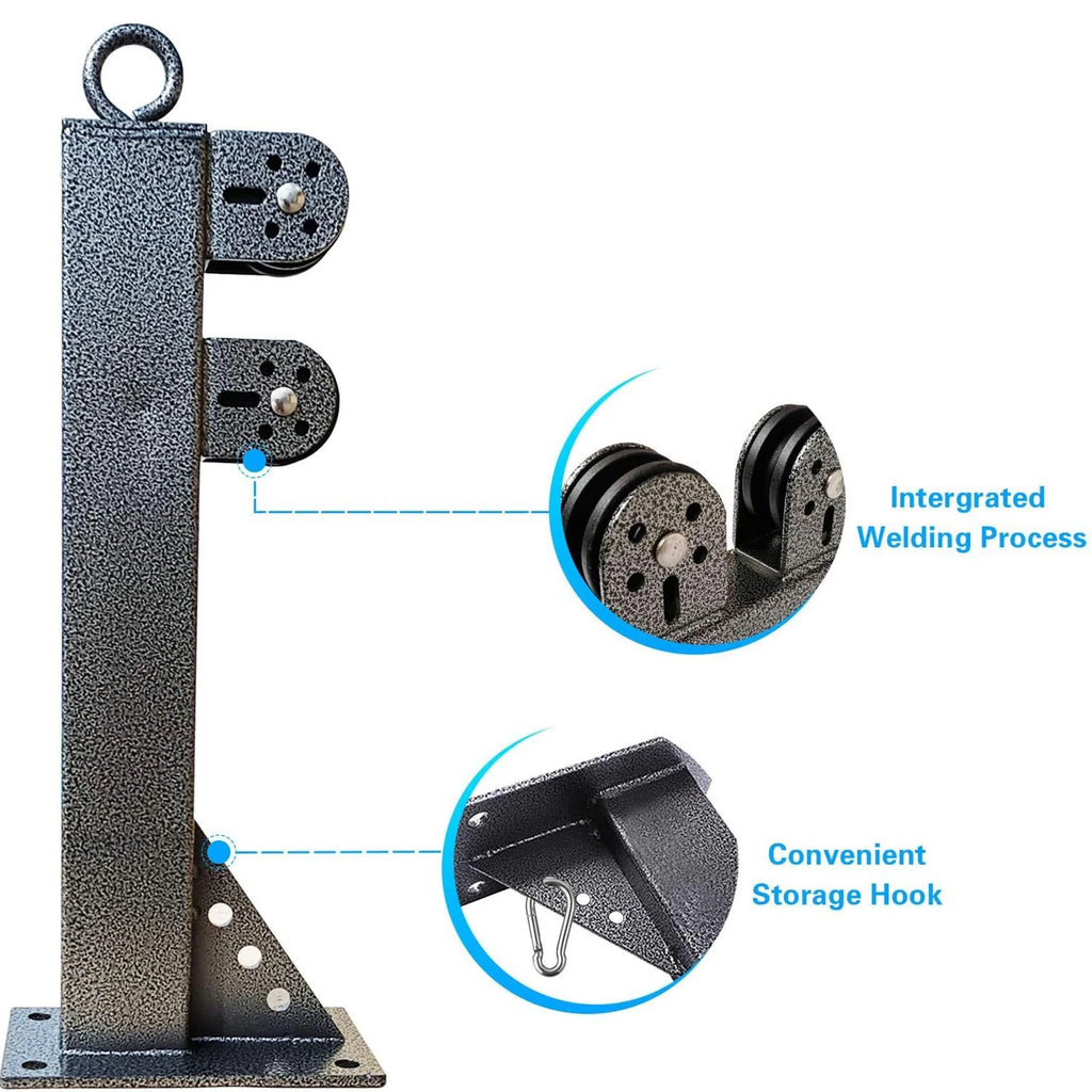 Fitness Cable Pulley System for Bicep Curl Back Shoulder,Wall Mounted