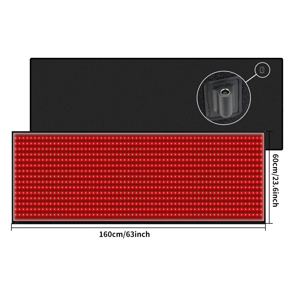 Red Light Mat Full Body 63" x 23.6" 945pcs LED