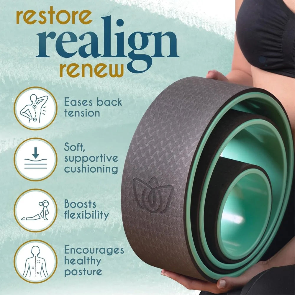 Florensi Yoga Wheel (3-Pack) - Back Stretcher and Back Roller