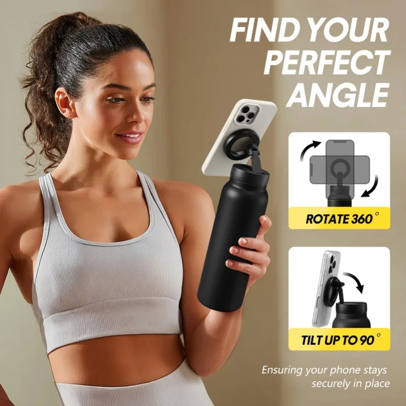 24oz Insulated Stainless Steel Water Bottle Outdoor Sports Mug Magnetic