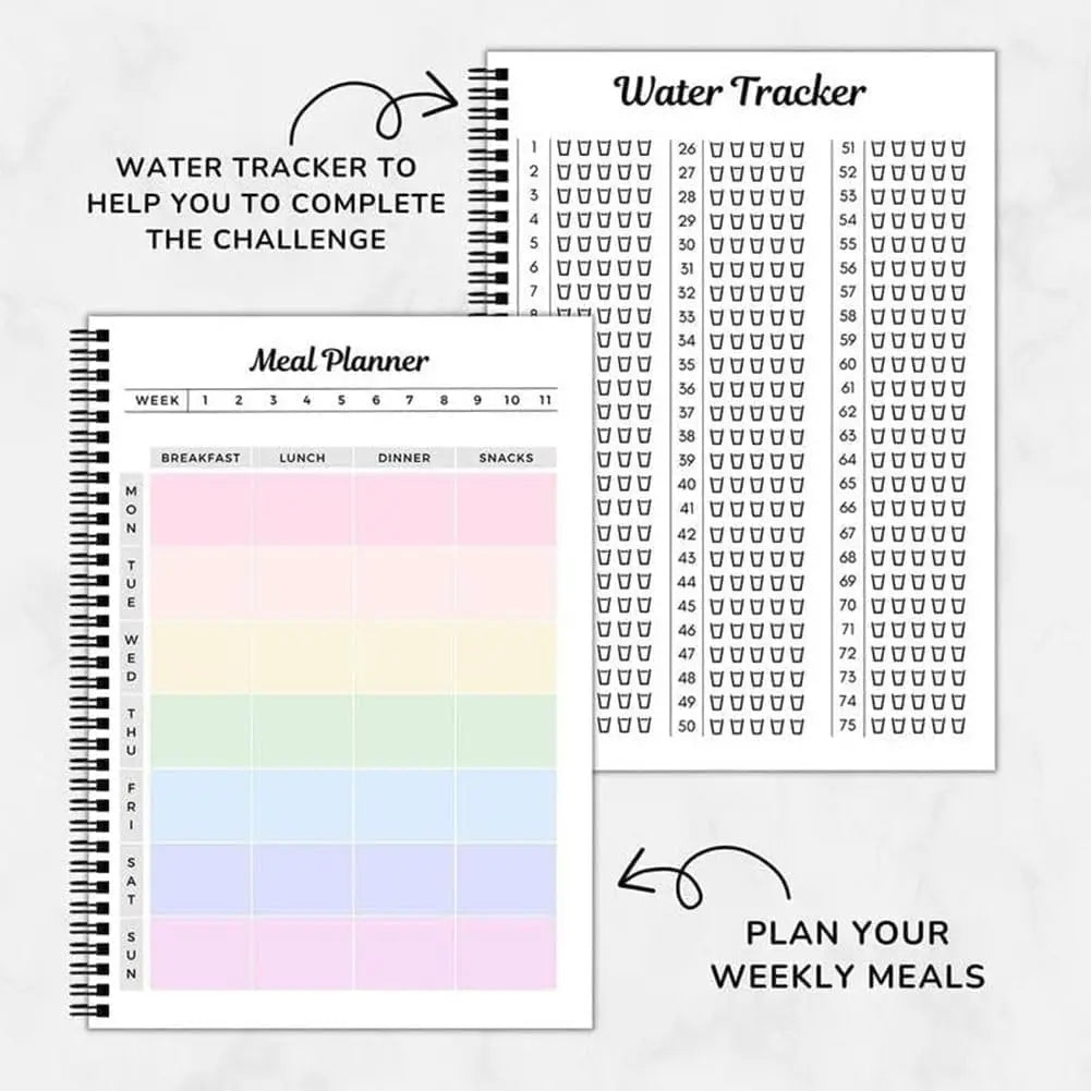 75-Day Soft Challenge Planner Notebook, 75 Easy Target Tracker Journal
