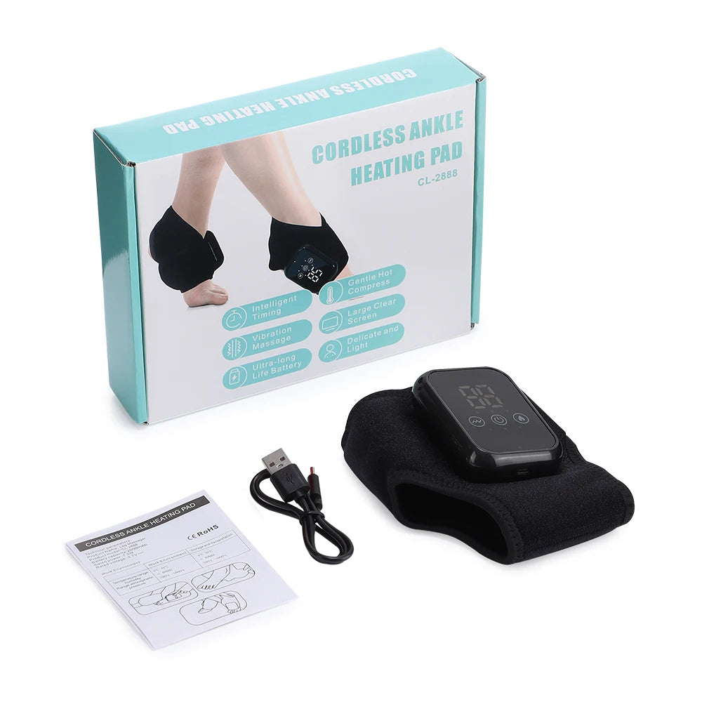 Electric Heating Ankle Guard 3 Levels Hot Compress Vibration