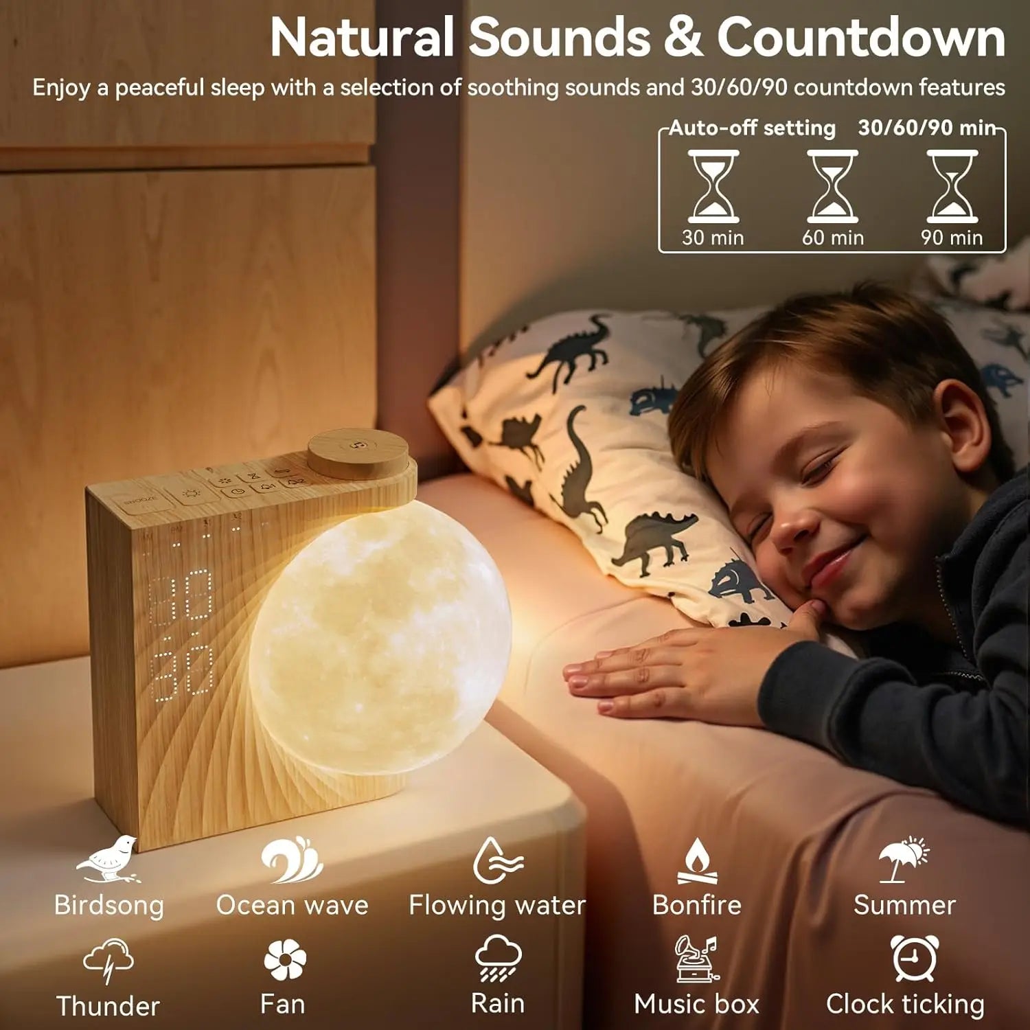 Smart Sunrise Alarm Clock with Moon Light