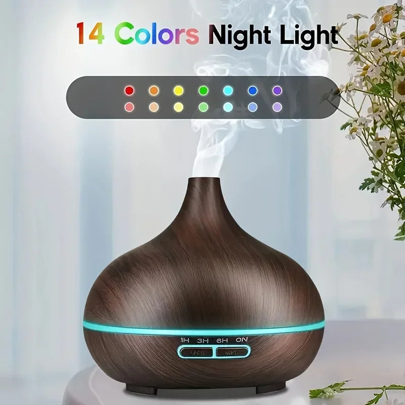 550ml Essential Oil Diffuser, Remote Control with 6 Oil