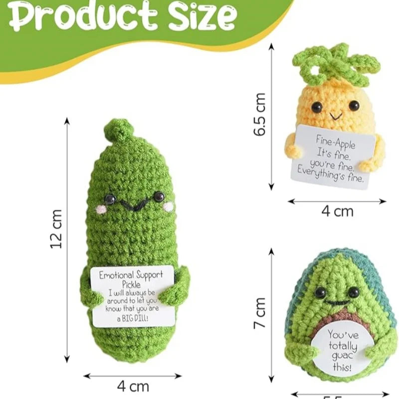 Positive Pickle Potato Avocado Crochet